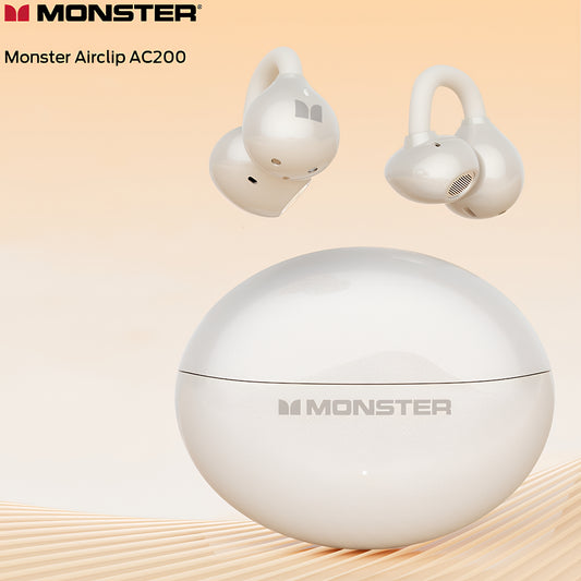 Kit mains libres Bluetooth Monster AirClip AC200, TWS, Crème Clair