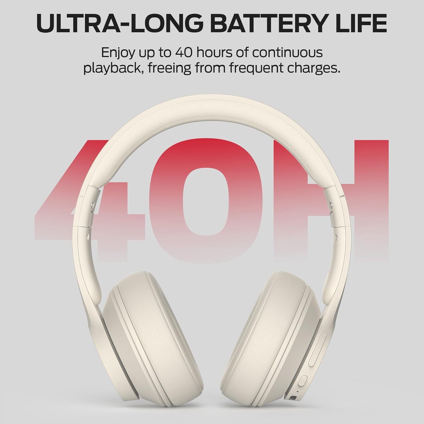 Casque Bluetooth Monster Mission 100, MultiPoint, A2DP, ANC, Blanc