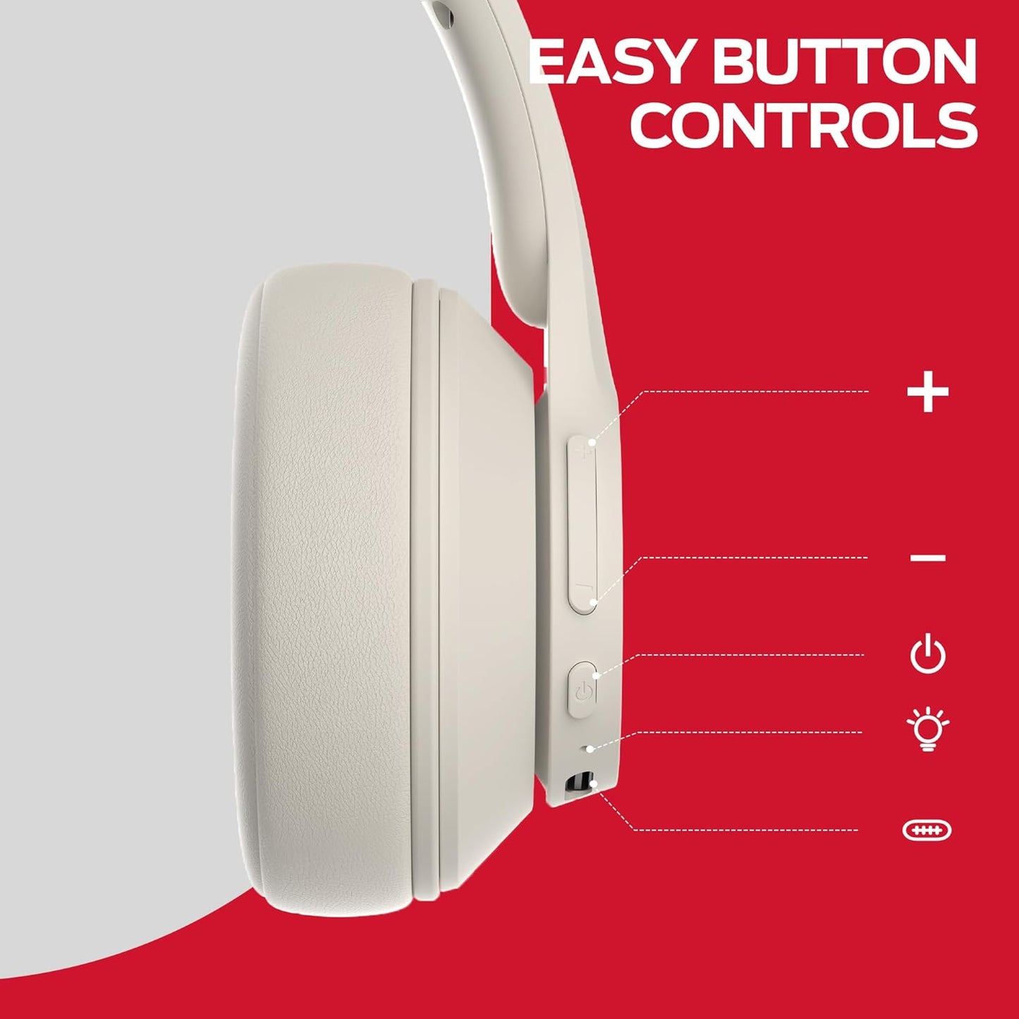 Casque Bluetooth Monster Mission 100, MultiPoint, A2DP, ANC, Blanc