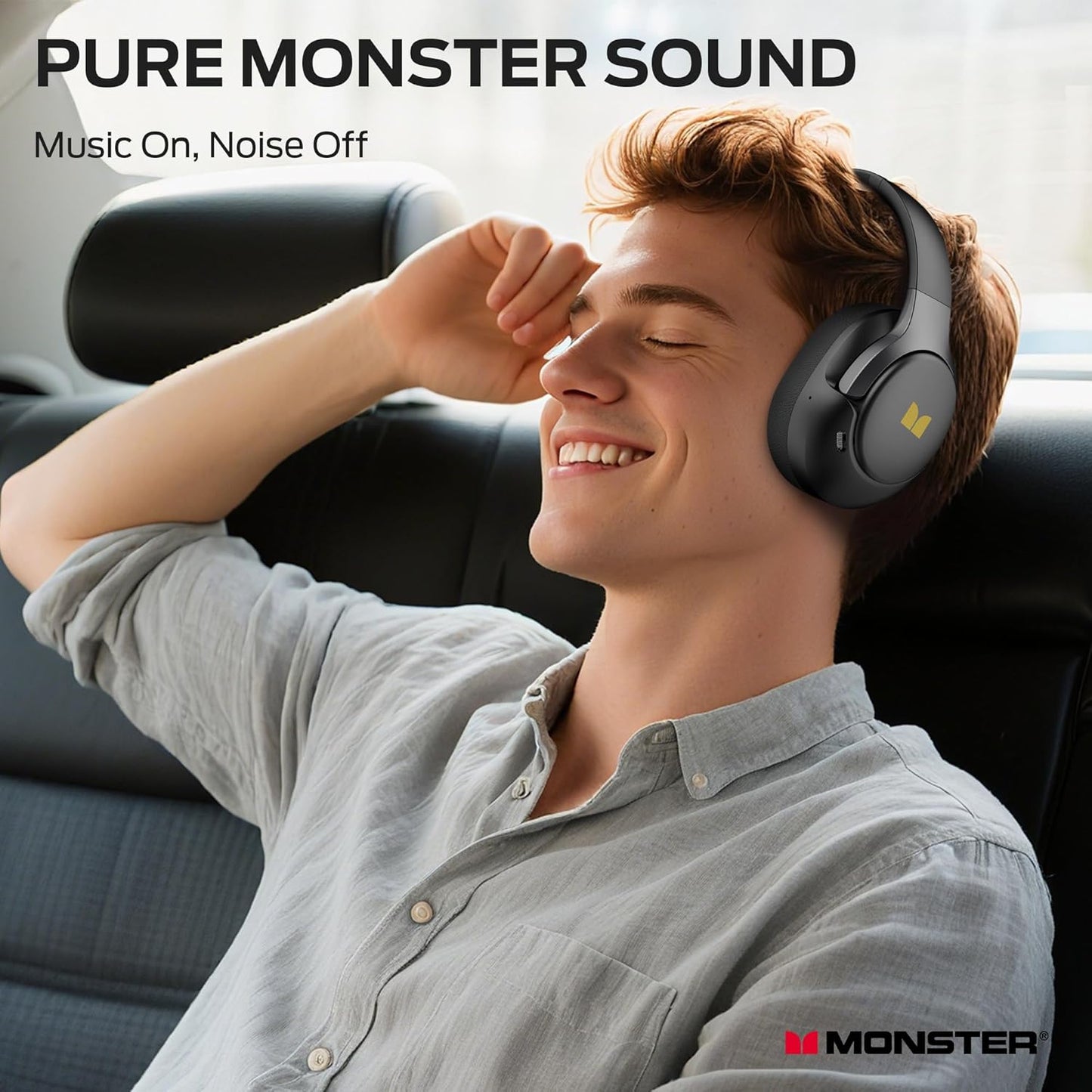 Kit mains libres Bluetooth Monster Persona 5th, MultiPoint, A2DP, ANC, Noir