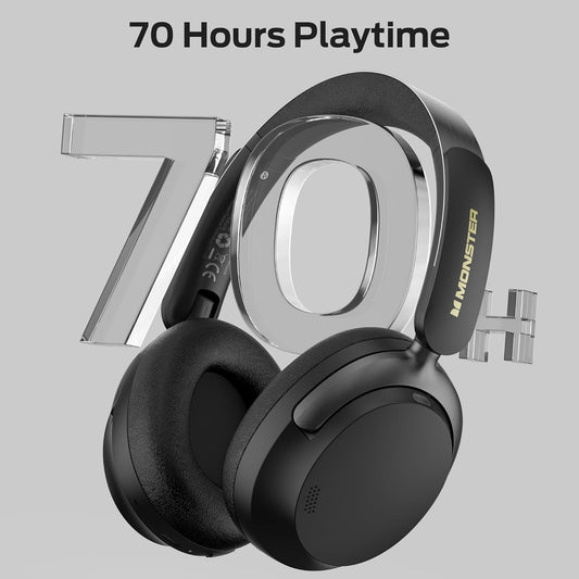 Kit mains libres Bluetooth Monster Persona 3rd, MultiPoint, A2DP, ANC, Noir