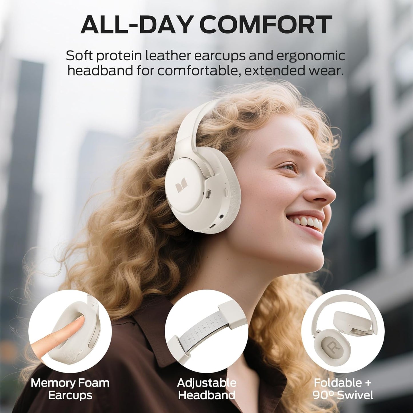 Kit mains libres Bluetooth Monster Persona 5th, MultiPoint, A2DP, ANC, Blanc