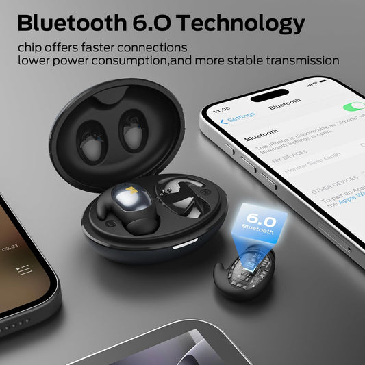 Kit mains libres Bluetooth Monster Sleep Ear100, TWS, Noir