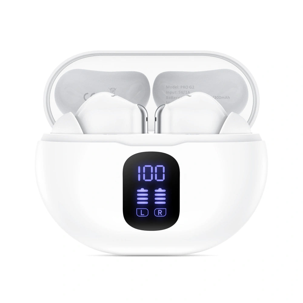 Bluetooth Handsfree Tech-Protect Ultraboost Pro G2, TWS, White