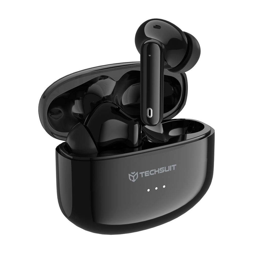 Handsfree Bluetooth Techsuit CW1 Audira Pro, TWS, ANC, Black