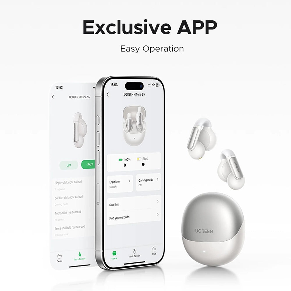 Kit mains libres Bluetooth UGREEN HiTune S5 True WS210, TWS, Blanc