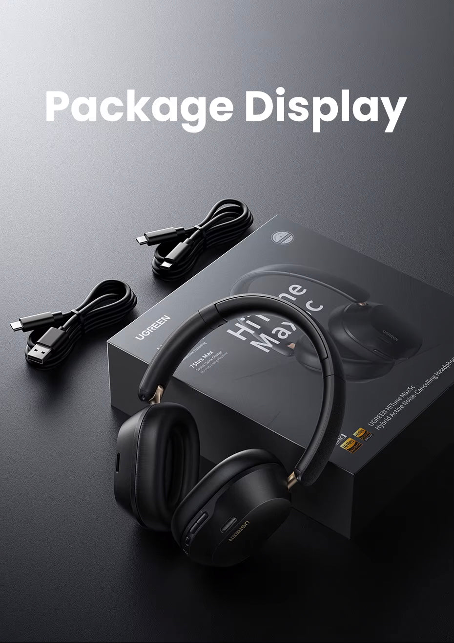 Kit mains libres Bluetooth UGREEN HiTune Max5C HP203, A2DP, ANC, Noir