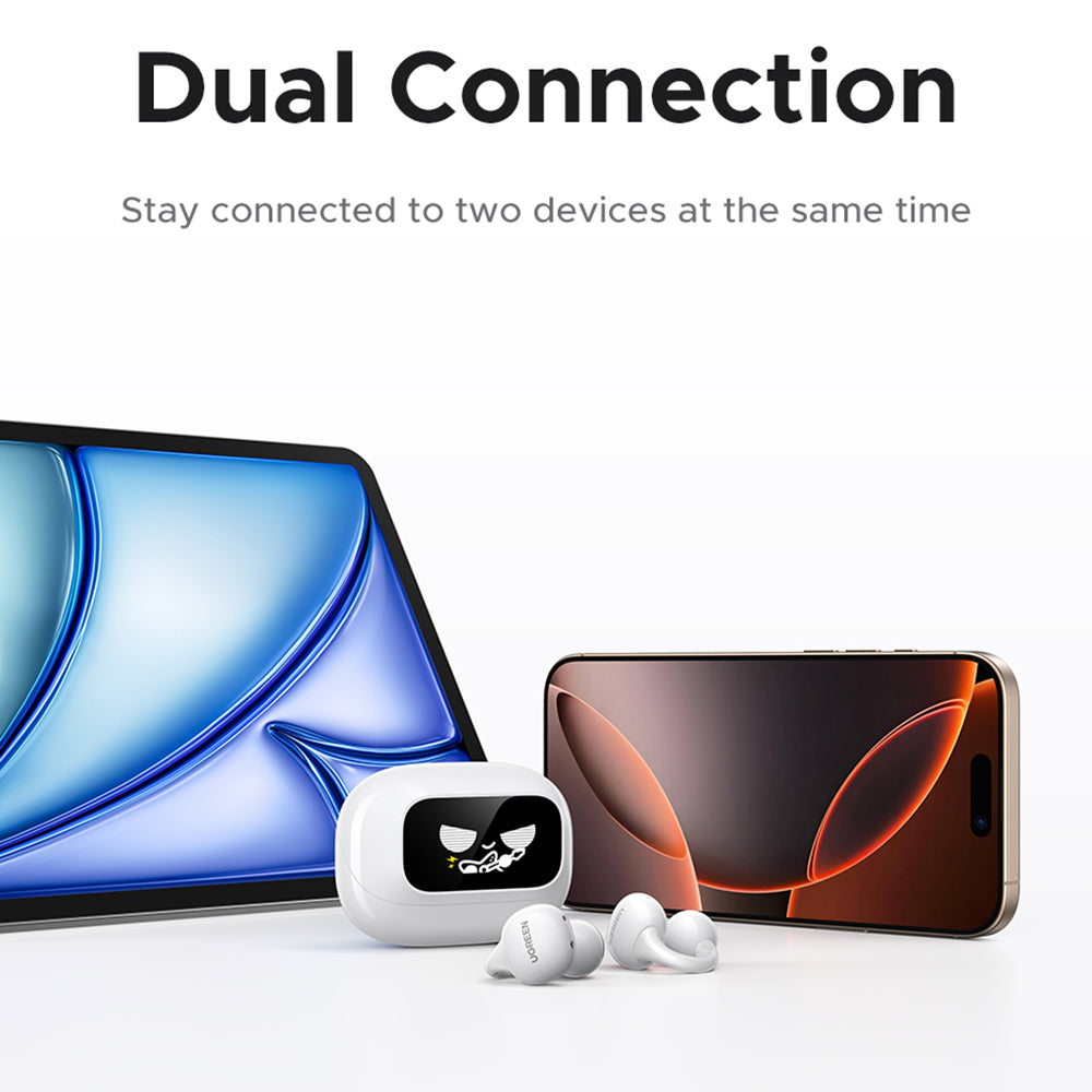 Handsfree Bluetooth UGREEN S6 ClipBuds Magic WS208, TWS, Weiß