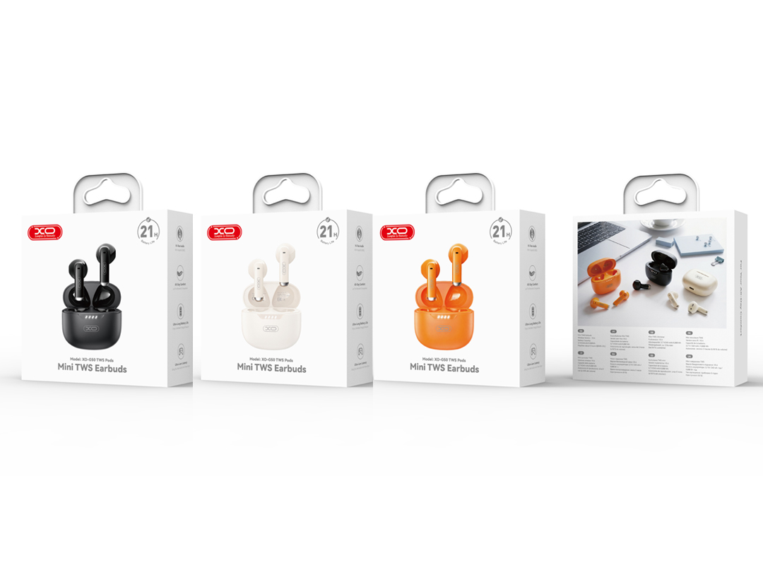 Kit mains libres Bluetooth XO Design G50, TWS, Beige