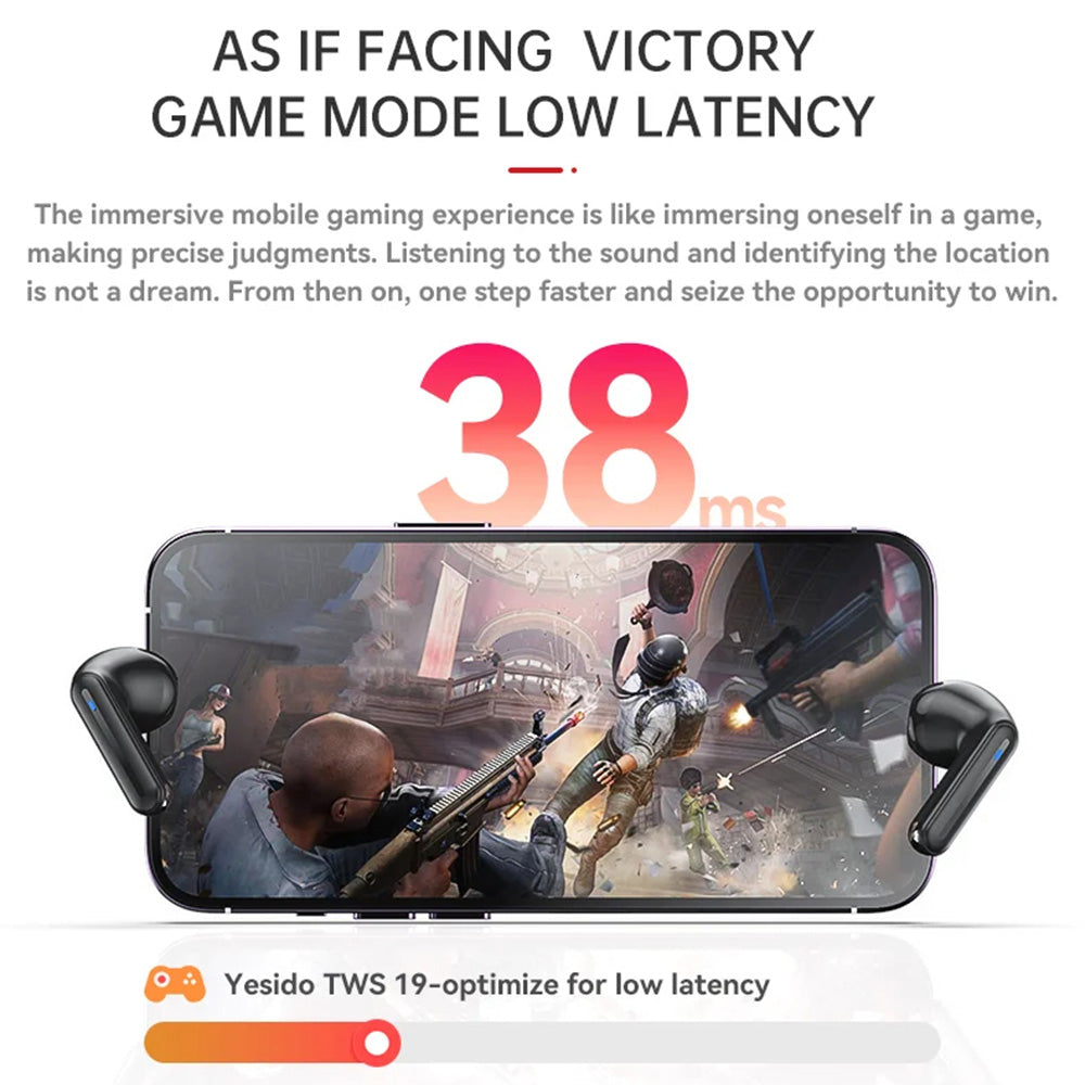 Kit mains libres Bluetooth Yesido TWS19, TWS, Noir