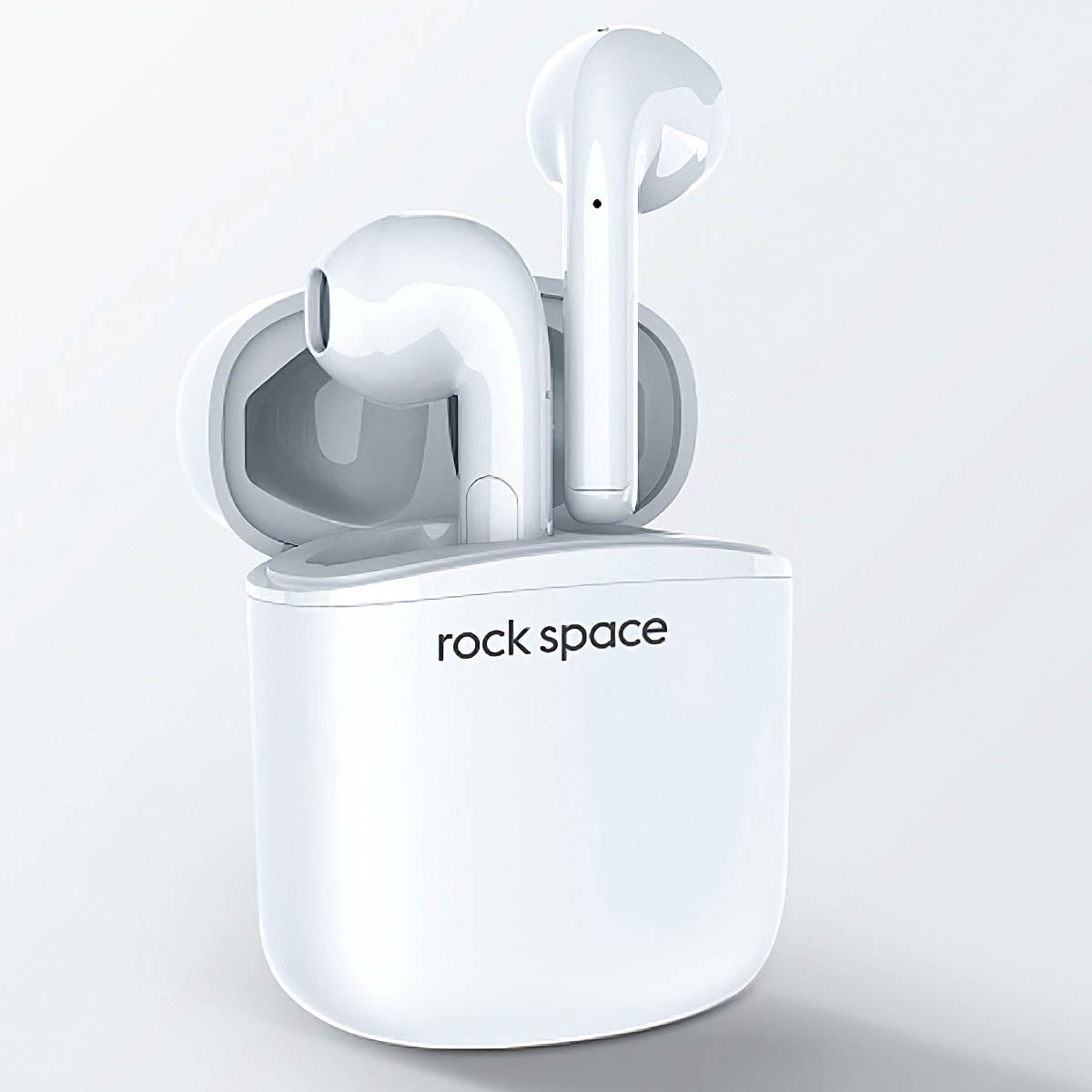 Kit mains libres Bluetooth Rock Space EB100, TWS, Blanc