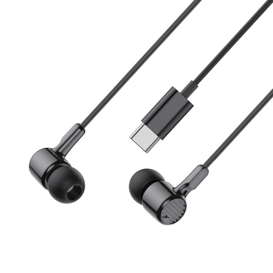 Écouteurs mains libres USB-C XO Design EP81, Noir
