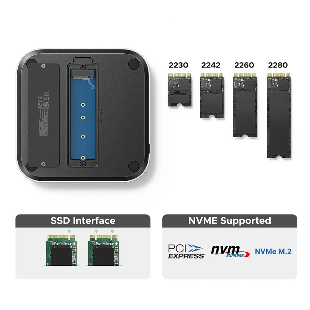 Hub Multifonctionnel GREEN CM841 (65487) pour Apple Mac Mini M4, Noir