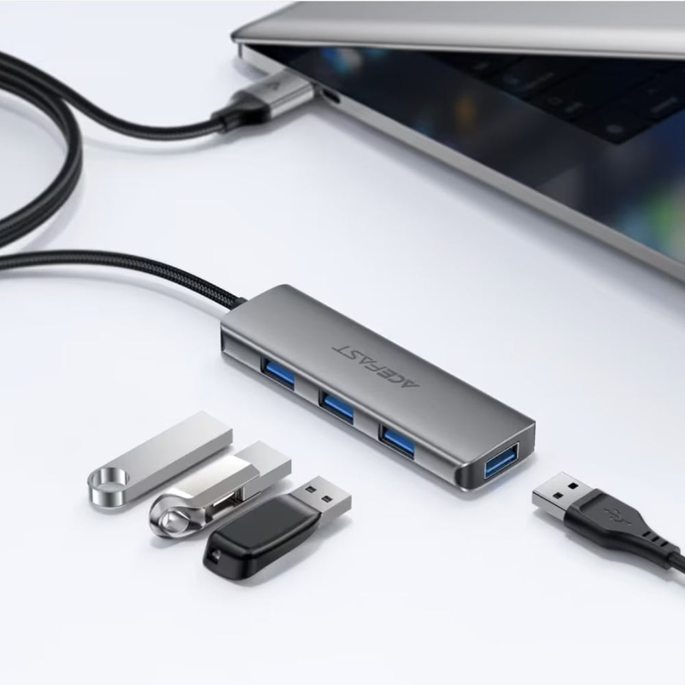Hub USB Acefast J17, 4 en 1, Gris