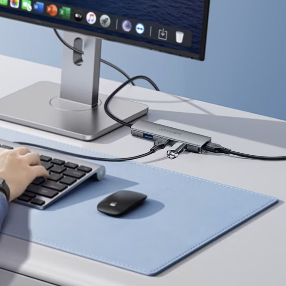 Hub USB Acefast J17, 4 en 1, Gris