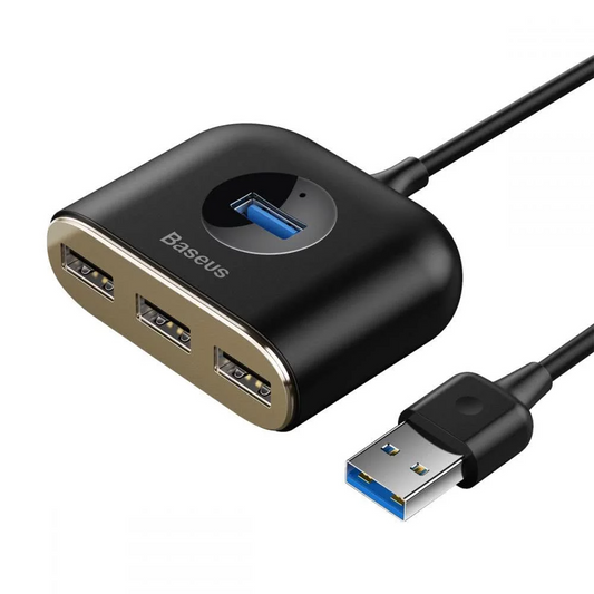 Hub USB Baseus Square, 1 x USB-A 3.0 - 3 x USB-A, Noir CAHUB-AY01