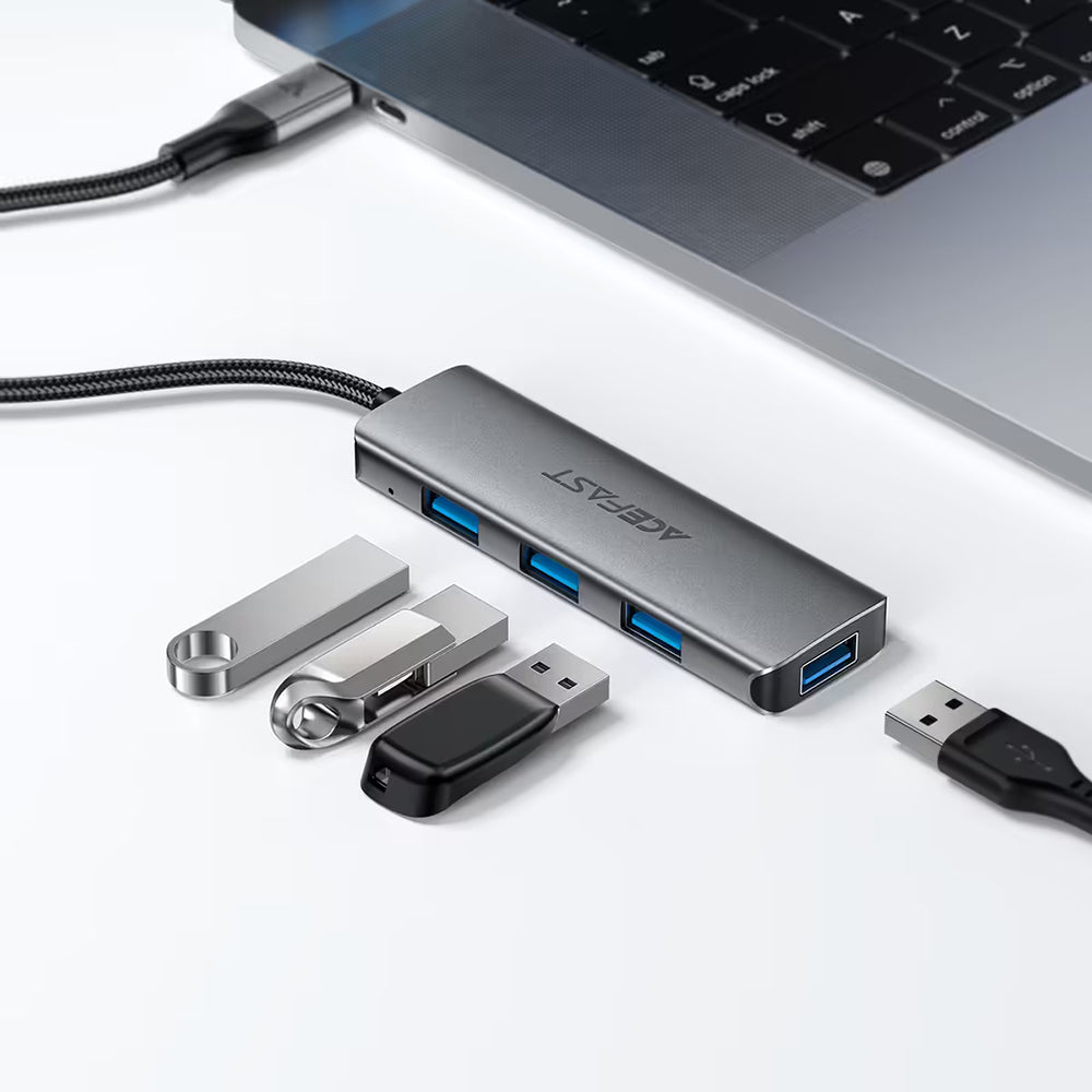 Hub USB-C Acefast J15, 4 en 1, Gris