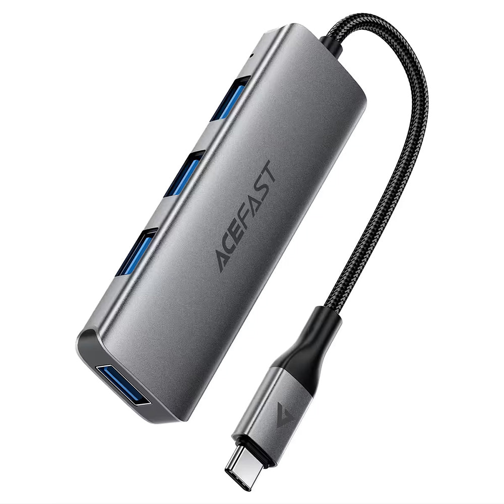 Hub USB-C Acefast J15, 4 en 1, Gris