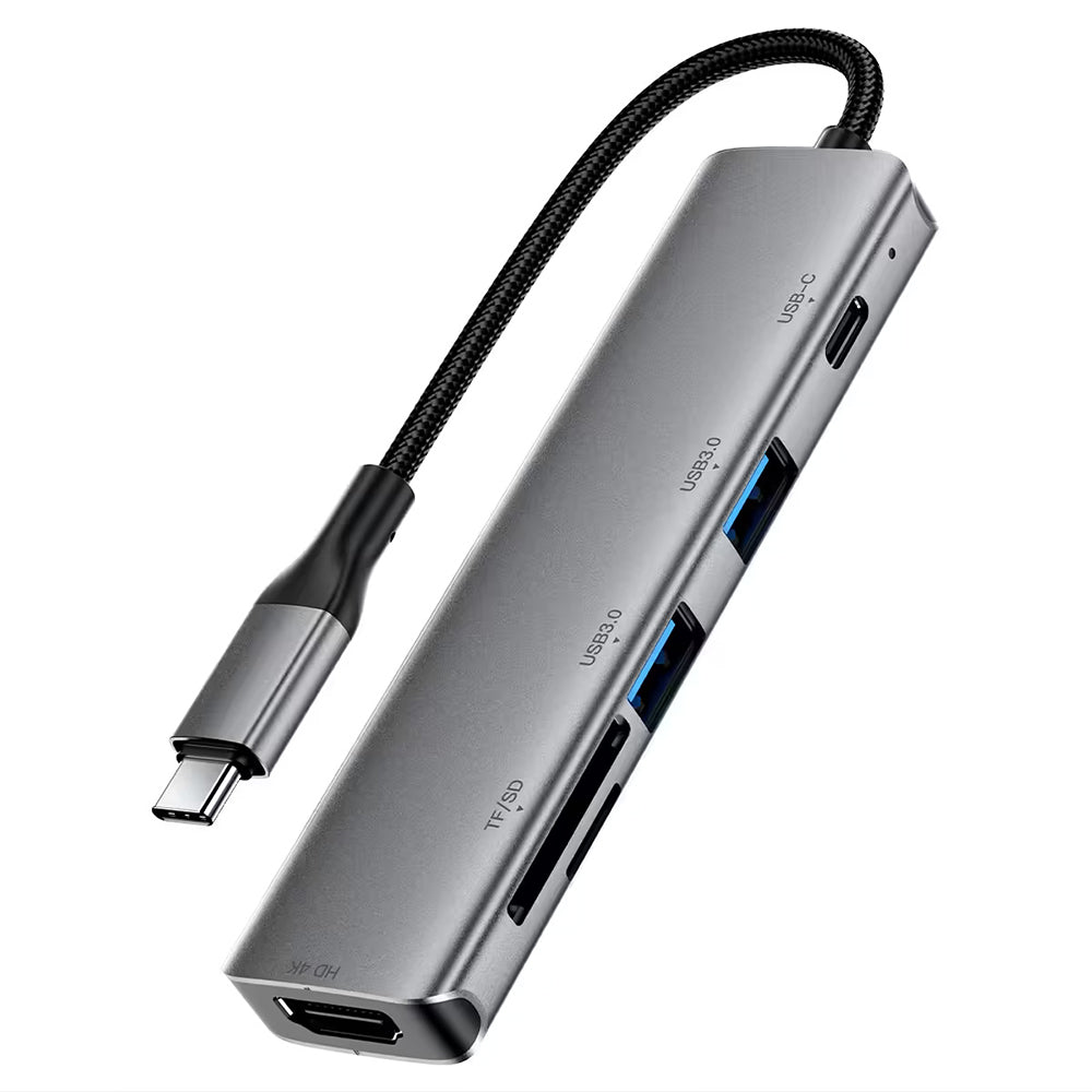 USB-C Hub Acefast J18, 6in1, Grau