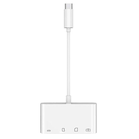 USB-C-Hub OEM NK108LTC, 1 x USB-A - 1 x USB-C - 1 x SD - 1 x microSD, Weiß