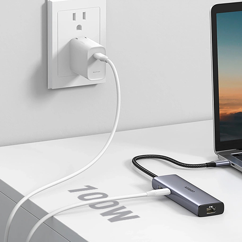 Hub USB-C UGREEN CM512 (90568), 2 x USB-A 3.0 - 1 x USB-C - 1 x HDMI - 1 x RJ45 - 1 x SD - 1 x microSD, Grau