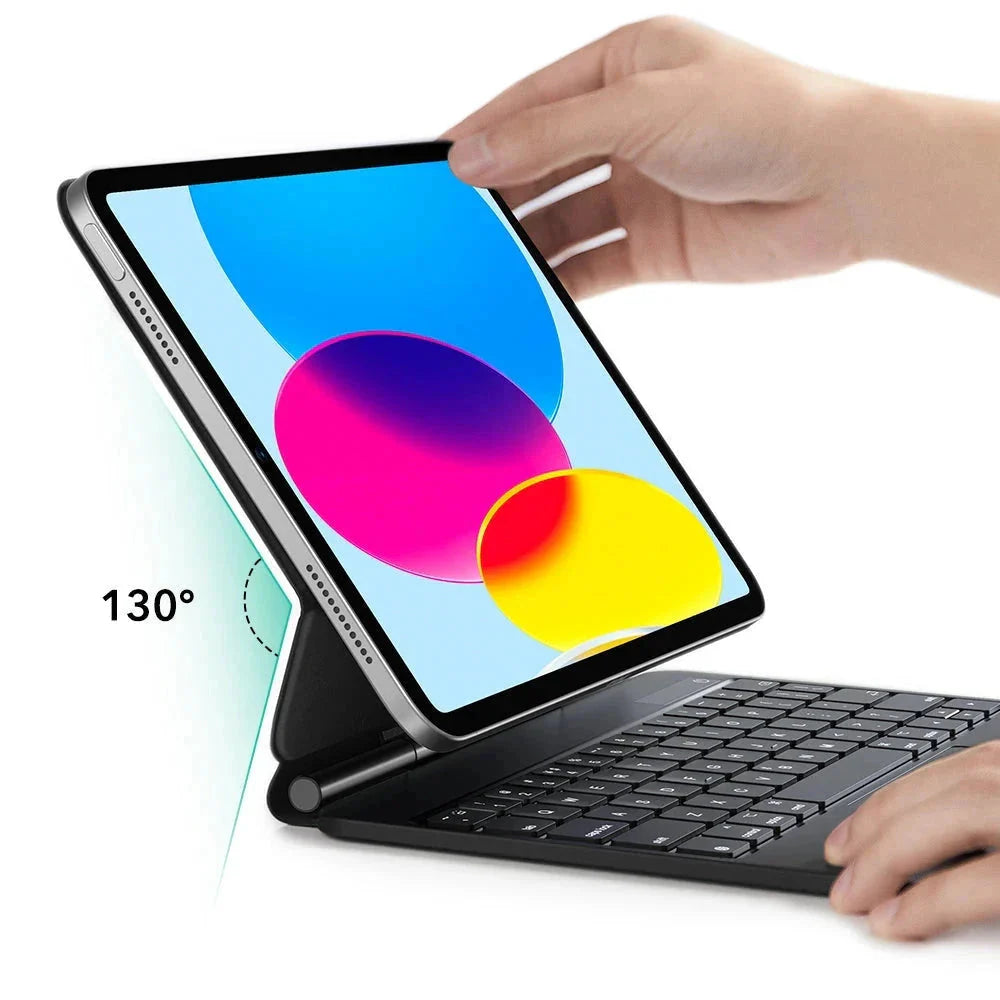 Étui avec Clavier pour Apple iPad (2025) / (2022), ESR, Rebound, Blanc