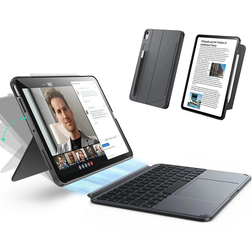 Housse avec clavier pour Apple iPad Air 13 (2026) / Air 13 (2025) / Air 13 (2024), ESR, Shift, Gris
