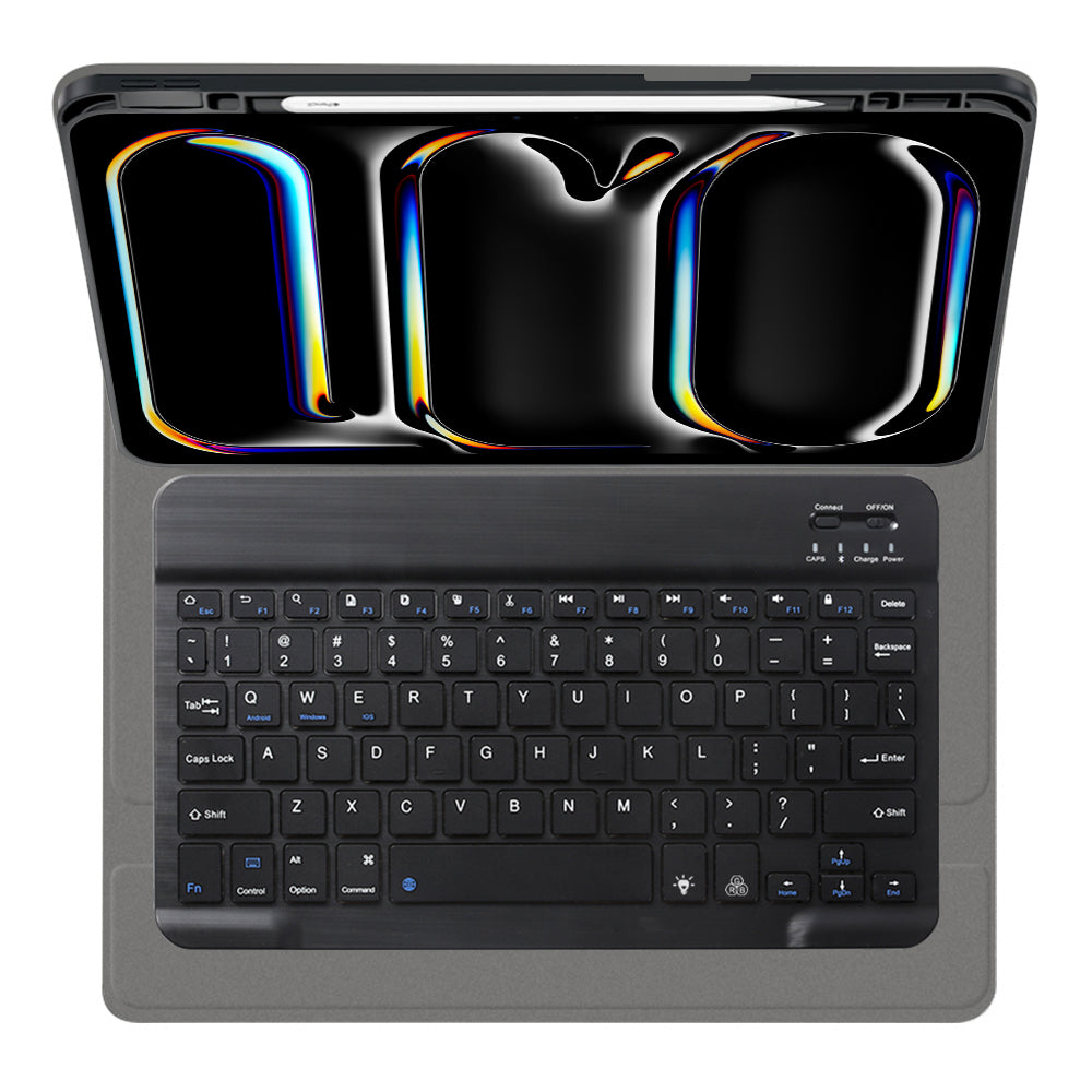 Housse avec clavier pour Apple iPad Pro 11 (2024), Techsuit, CozyTab, Noir