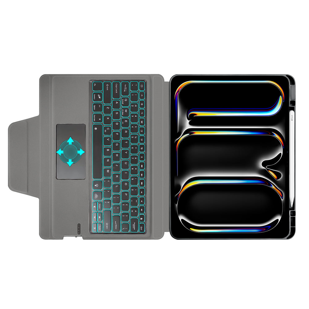 Housse avec clavier pour Apple iPad Pro 13 (2024), Techsuit, KeyTab Pro, Noire