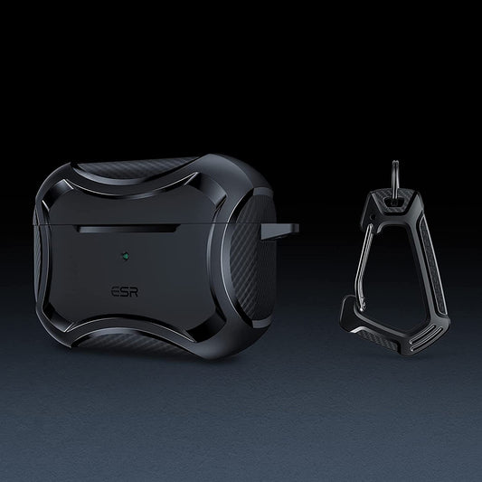 ESR Cyber Armor Tough Hülle für Apple AirPods Pro Serie, Schwarz