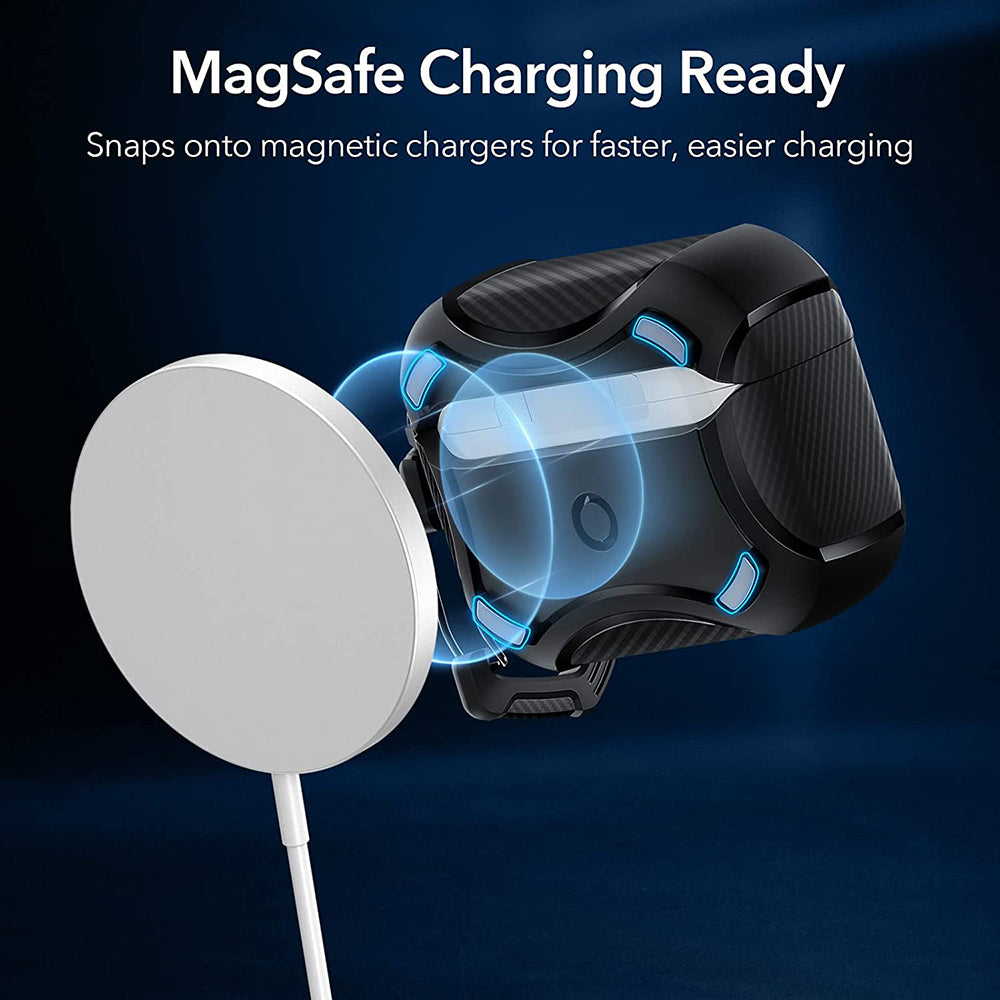 Étui ESR Cyber Armor Tough pour Apple AirPods Pro Series, Noir