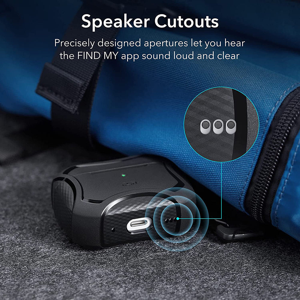 Étui ESR Cyber Armor Tough pour Apple AirPods Pro Series, Noir