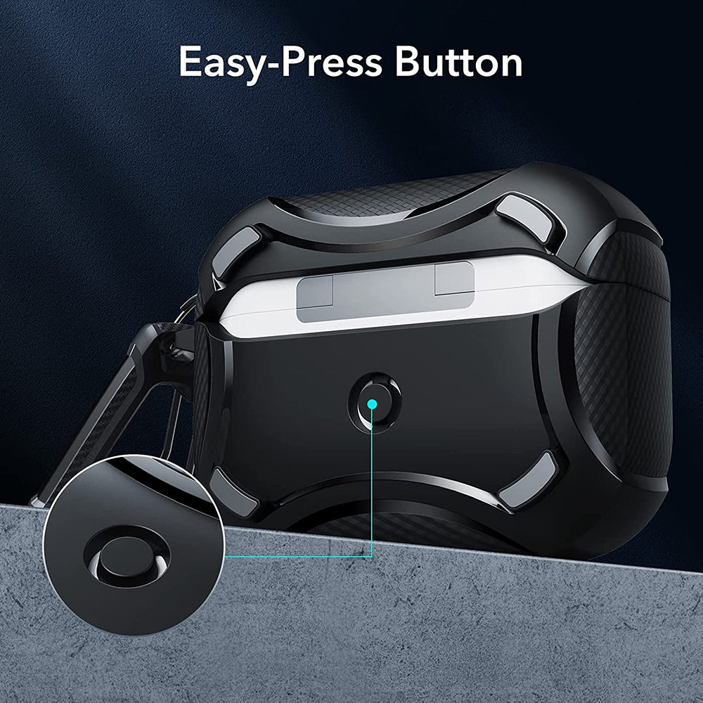 Étui ESR Cyber Armor Tough pour Apple AirPods Pro Series, Noir