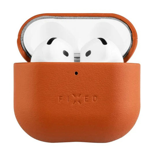Hülle Fixed PodsLeather für Apple AirPods 4, Braun