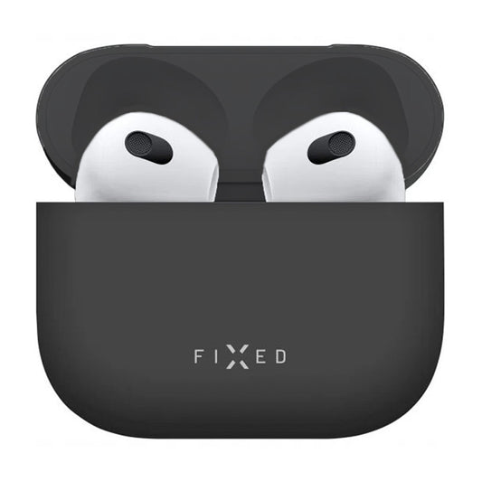 Fixed Silky Hülle für Apple AirPods 4, Schwarz