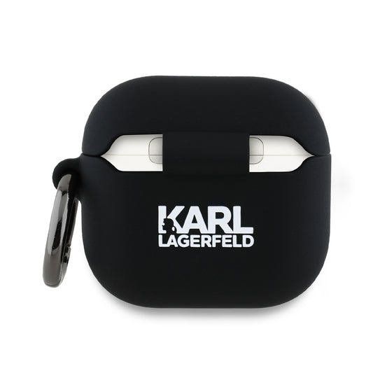 Karl Lagerfeld 3D Karl & Choupette's Heads Hülle für Apple AirPods 4, Schwarz