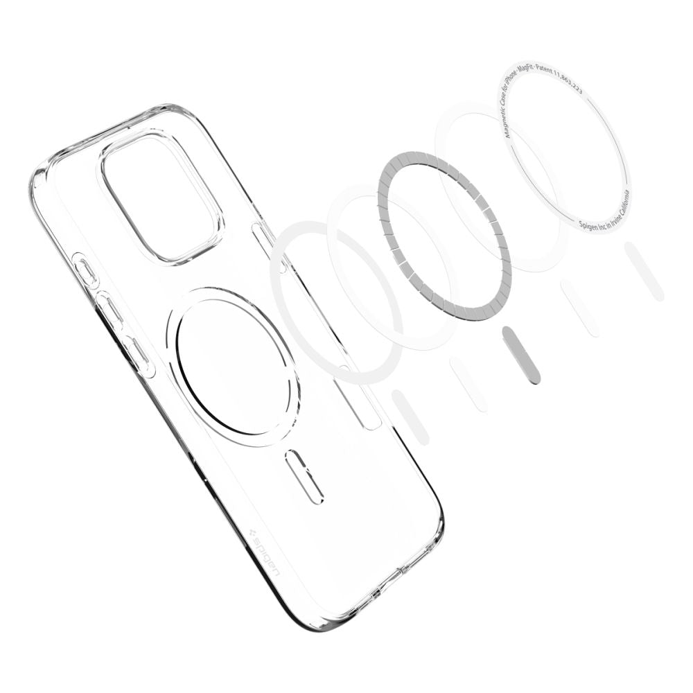 Coque MagSafe pour Apple iPhone 16 Pro Max, Spigen, Liquid Crystal, Transparent ACS08387
