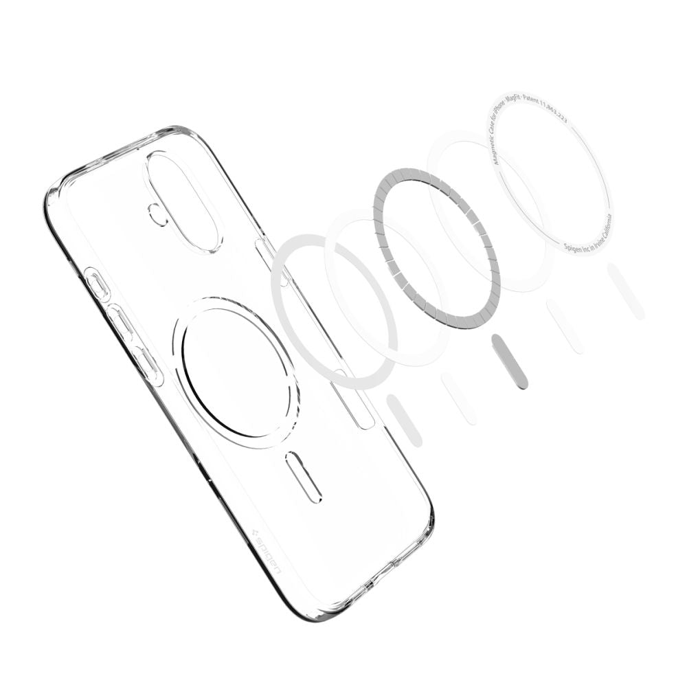 Coque MagSafe pour Apple iPhone 16, Spigen, Liquid Crystal, Transparent ACS08390