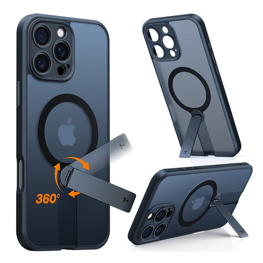 MagSafe Hülle für Apple iPhone 16 Pro Max, Torras, Pstand Spin, Schwarz
