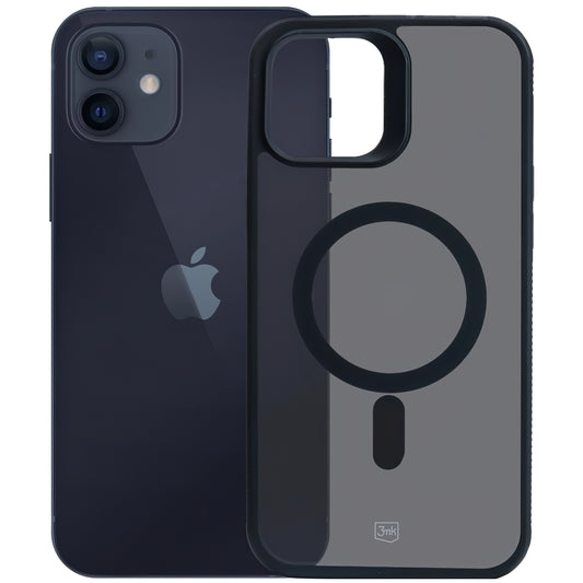 Coque MagSafe pour Apple iPhone 12 / 12 Pro, 3MK, Smoke MagCase, Noir