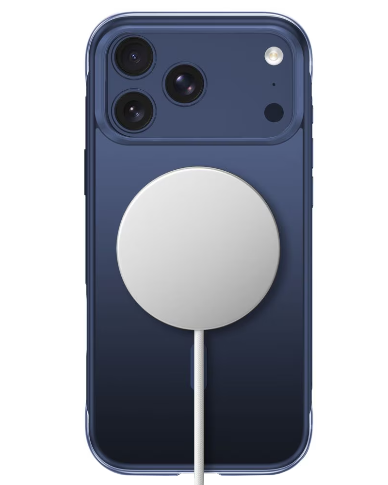 Coque MagSafe pour Apple iPhone 18 Pro / 17 Pro, Tech-Protect, MagAir CC, Bleu Marine Mat