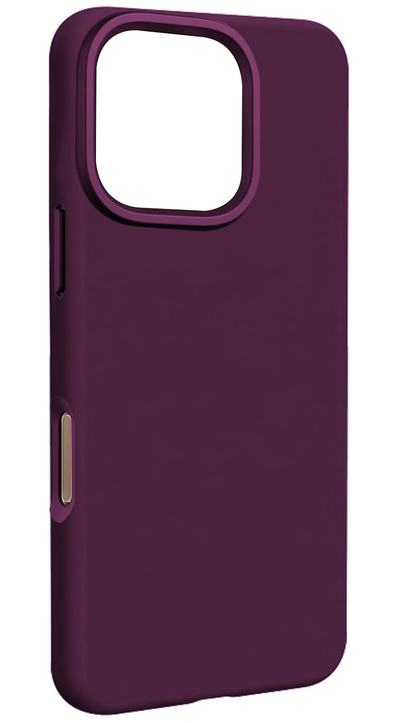 Coque MagSafe pour Apple iPhone 16 Pro, Etteri, Silicone Mag, Bordeaux