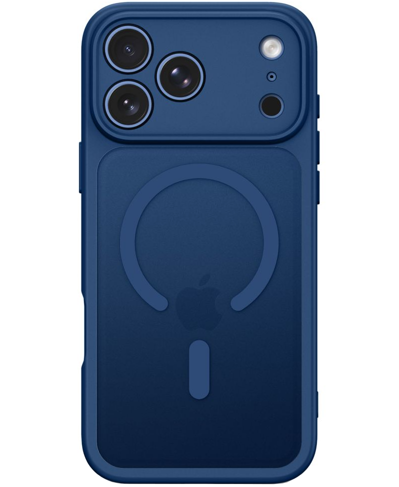 Coque MagSafe pour Apple iPhone 18 Pro Max / 17 Pro Max, Tech-Protect, BasicMag, Bleu Marine Mat