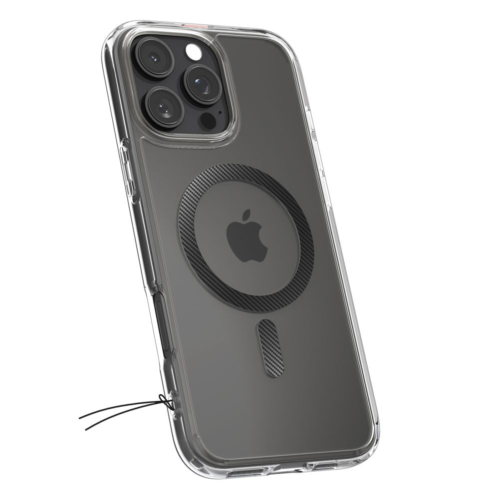 Coque MagSafe pour Apple iPhone 16 Pro, Spigen, Ultra Hybrid Carbon, Gris ACS08131