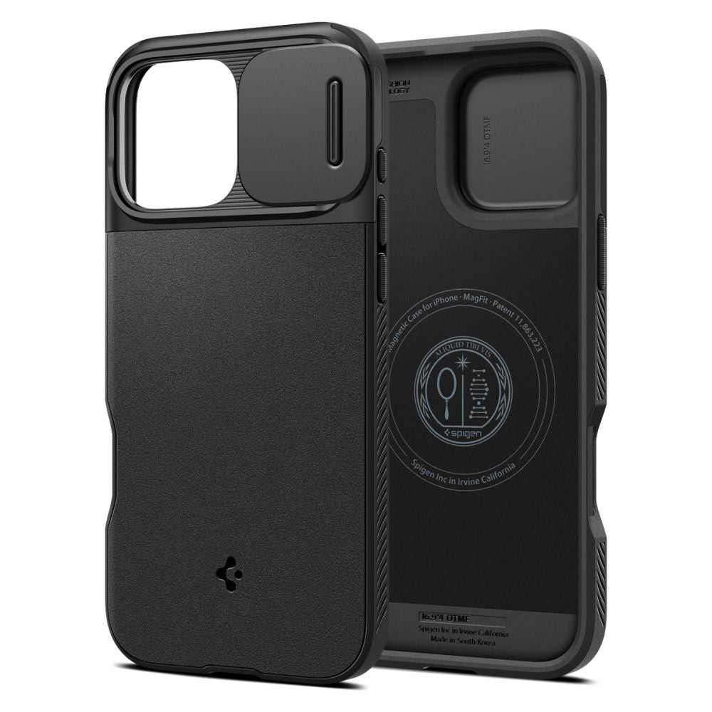 Coque MagSafe pour Apple iPhone 16 Pro, Spigen, OPTIK ARMOR, Noir ACS08149