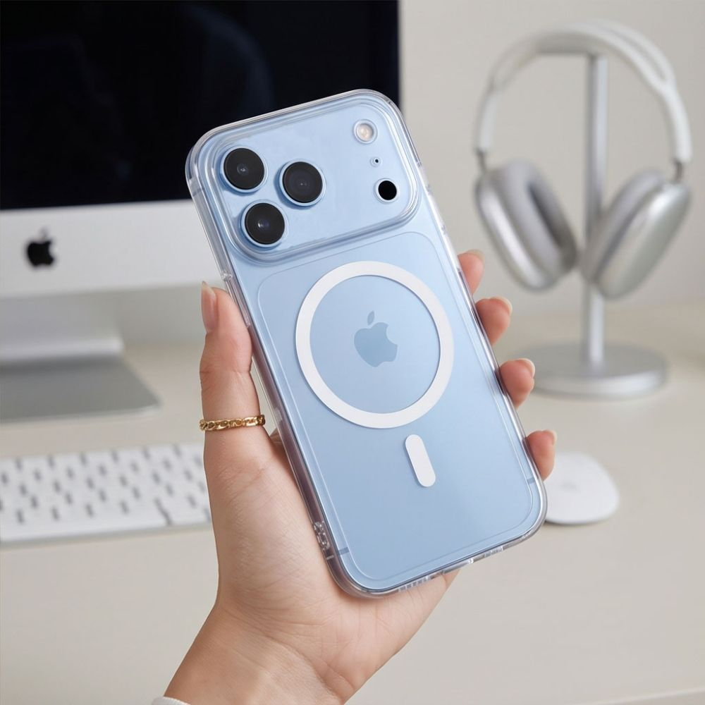 Coque MagSafe pour Apple iPhone 18 Pro / 17 Pro, Tech-Protect, Flexair, Transparente