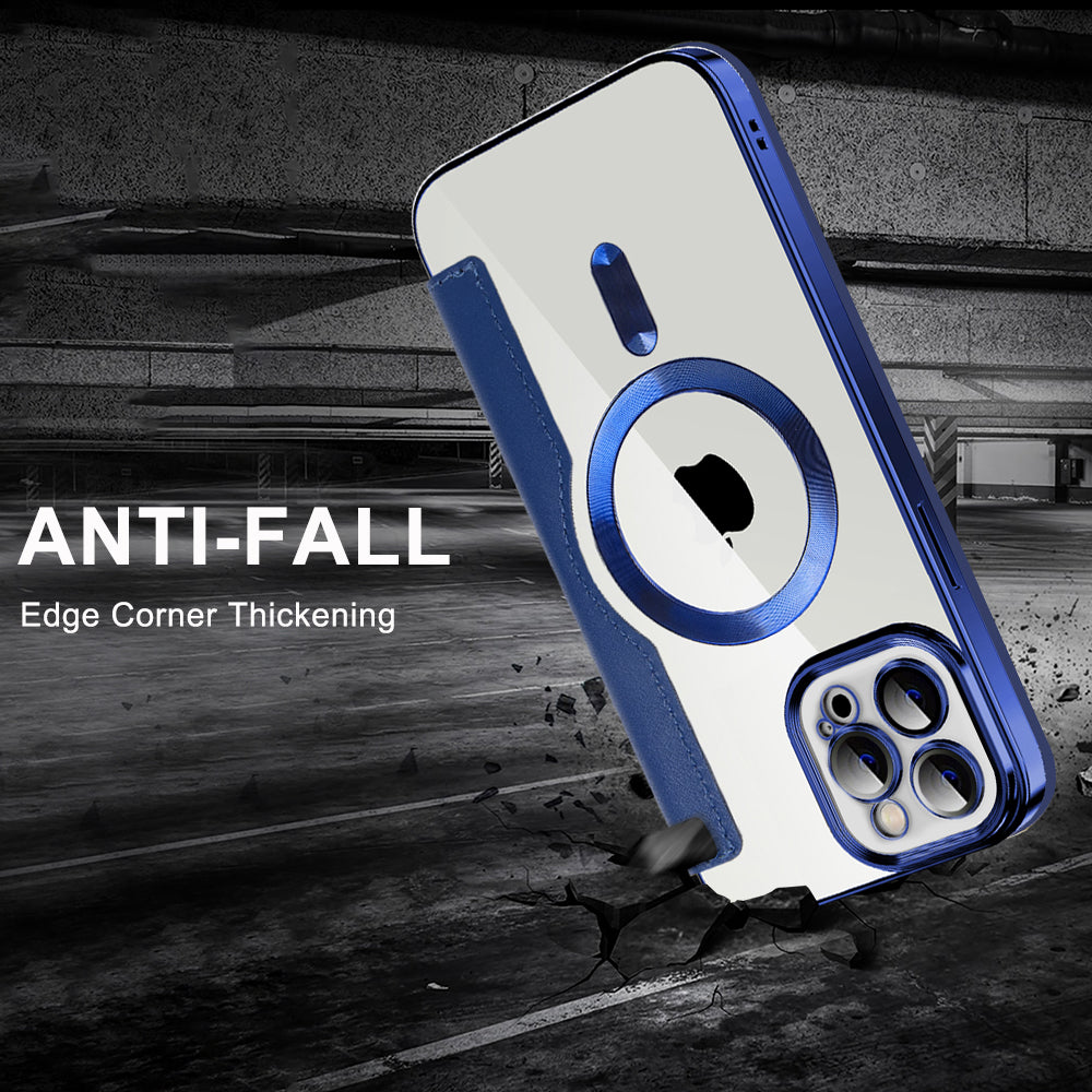 Coque MagSafe pour Apple iPhone 11 Pro Max, Techsuit, SmartMag Book, Violet