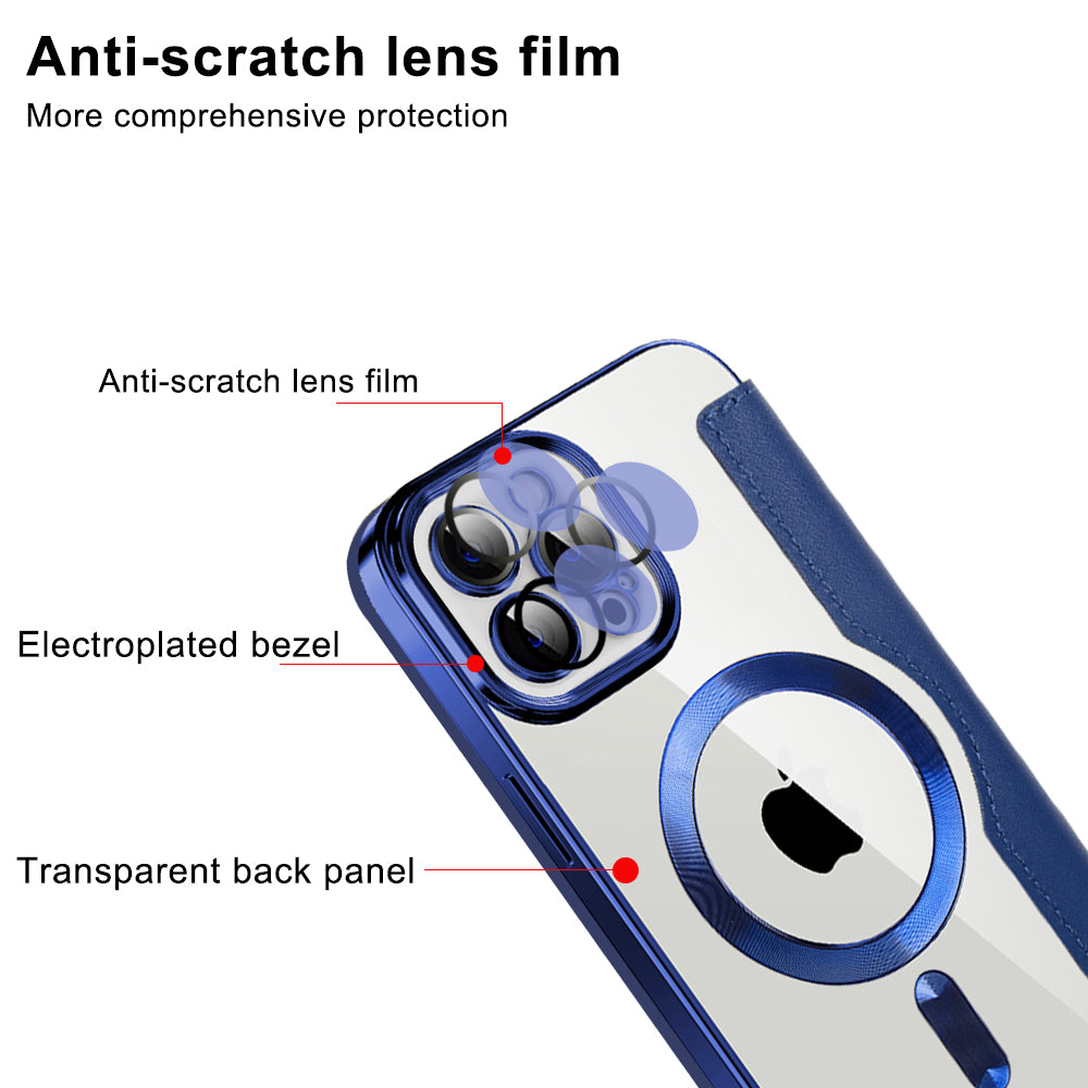Coque MagSafe pour Apple iPhone 11 Pro Max, Techsuit, SmartMag Book, Noire