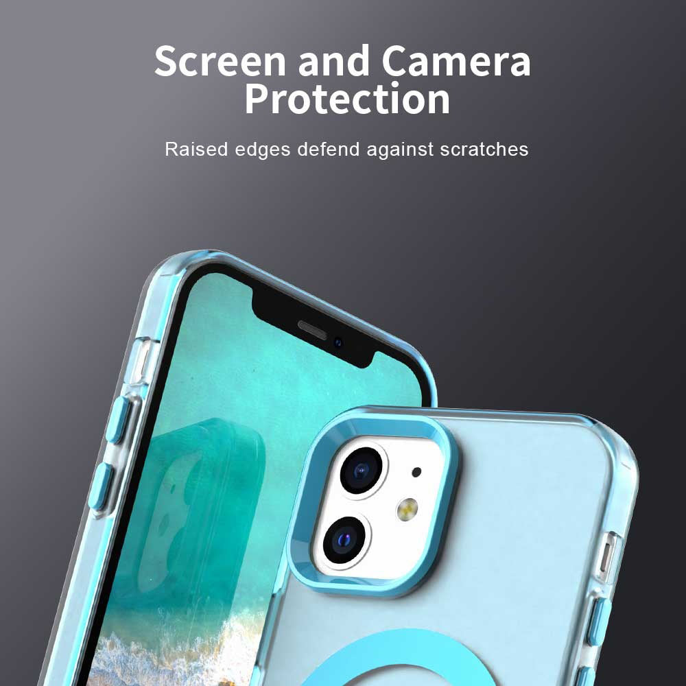 Coque MagSafe pour Apple iPhone 12 / 12 Pro, Techsuit, CandyCase, Bleue