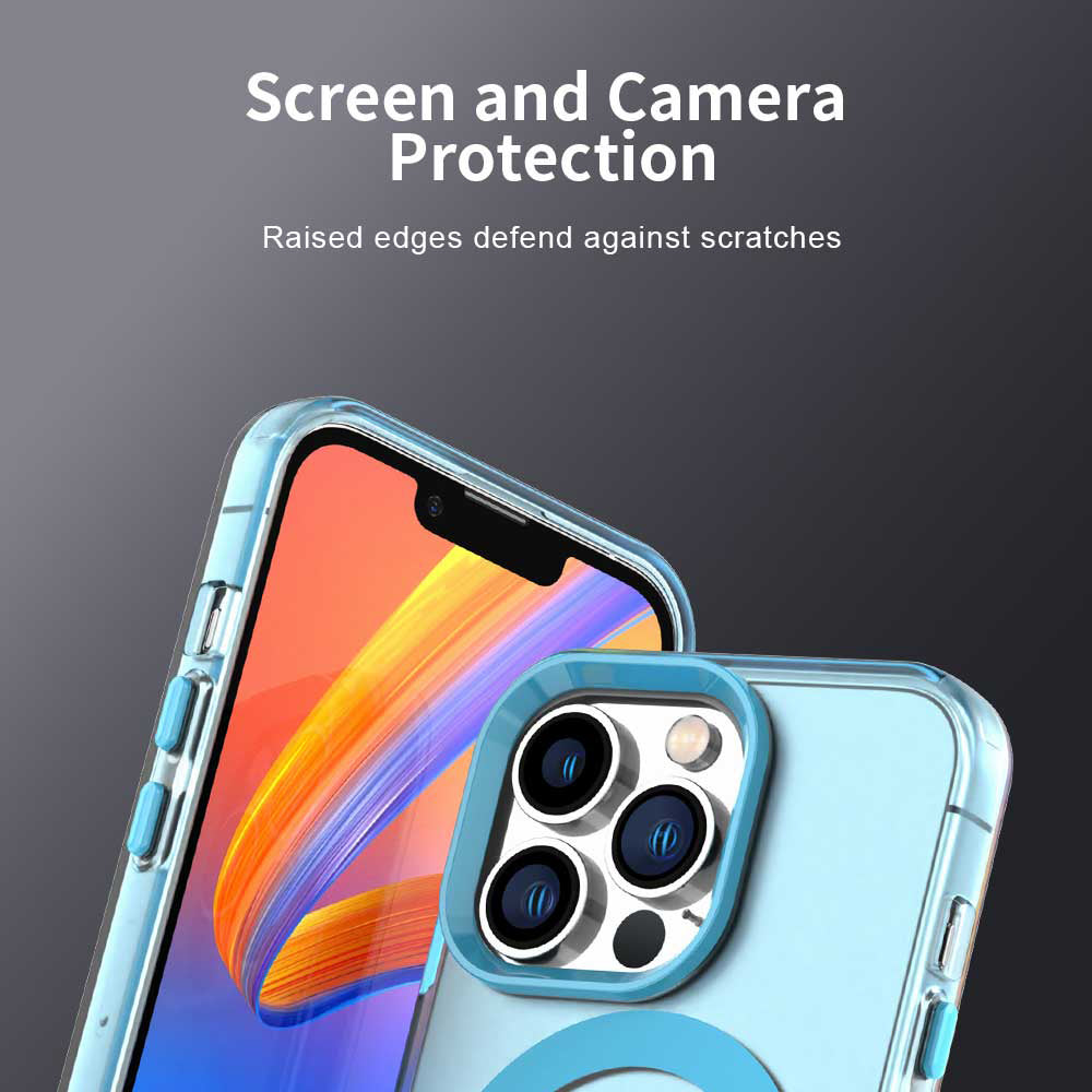 Coque MagSafe pour Apple iPhone 12 Pro Max, Techsuit, CandyCase, Bleue
